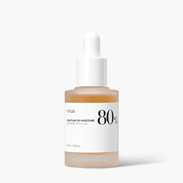 Anua Heartleaf 80% Ampoule - Kojąca Ampułka do Twarzy z Pstrolistką Sercowatą 30ml