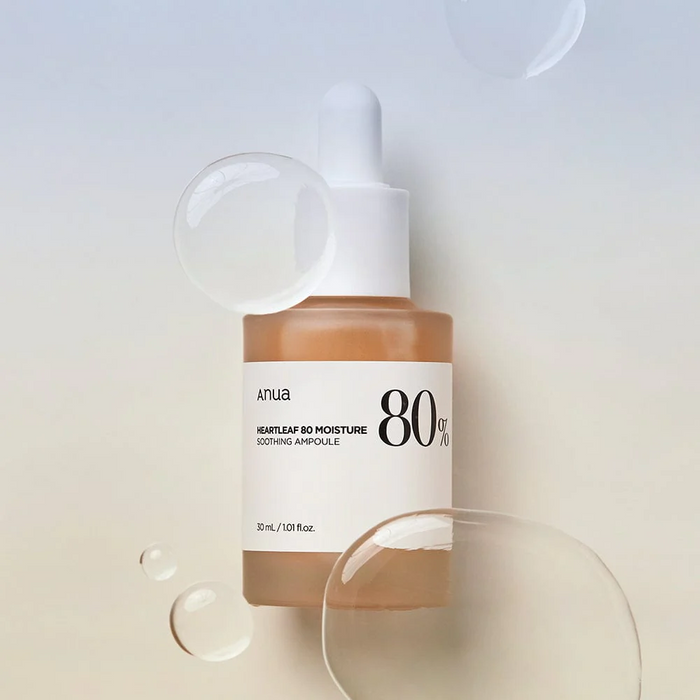Anua Heartleaf 80% Ampoule - Kojąca Ampułka do Twarzy z Pstrolistką Sercowatą 30ml