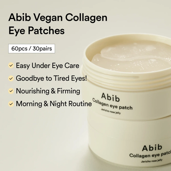 Abib Collagen Eye Patch Jericho Rose Jelly - Nawilżające Płatki pod Oczy 60szt.