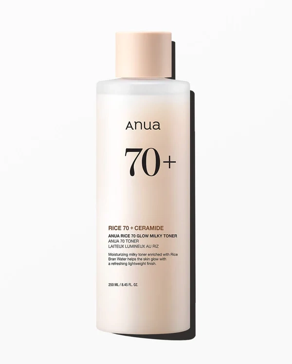 ANUA Rice 70 Glow Milky Toner - Odżywczy Tonik z Ekstraktem z Ryżu i Ceramidami 250ml