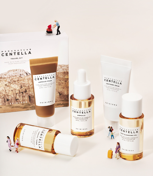 Skin1004 Madagascar Centella Travel Kit- Podróżny zestaw kosmetyków do pielęgnacji twarzy