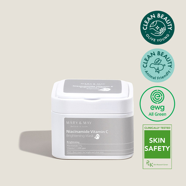 Mary&May Niacinamide Vitamin C Brightening Mask - Zestaw Maseczek W Płachcie 30szt.