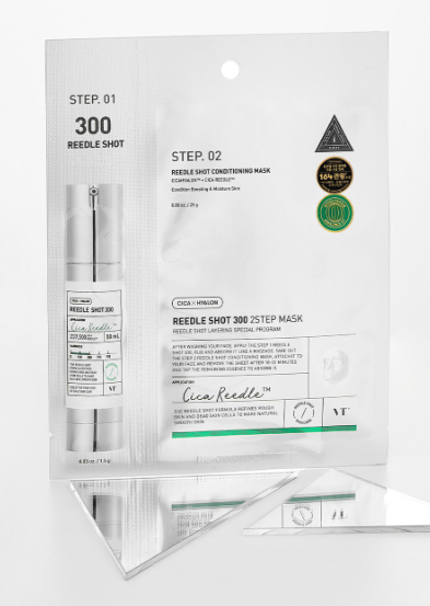 VT Cosmetics Reedle Shot 300 2Step Mask - Ujędrniający zestaw z Boosterem do Twarzy