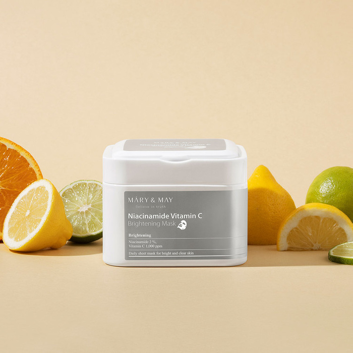 Mary&May Niacinamide Vitamin C Brightening Mask - Zestaw Maseczek W Płachcie 30szt.