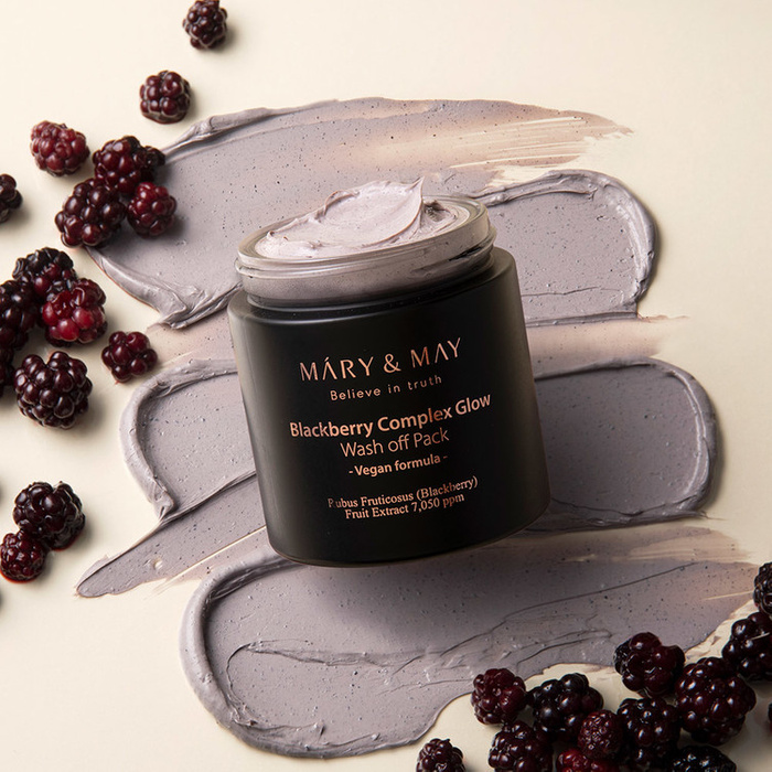 Mary&May Blackberry Complex Glow Wash off Pack - Glinkowa Maseczka Rozświetlająca 125g