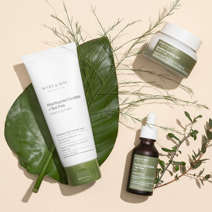 Mary&May Houttuynia Cordata + Tea Tree Cleansing Foam - Kremowa Pianka Do Twarzy 150ml