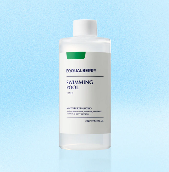 EQQUALBERRY Swimming Pool Toner - Nawilżająco-Złuszczający Tonik do Twarzy 300ml