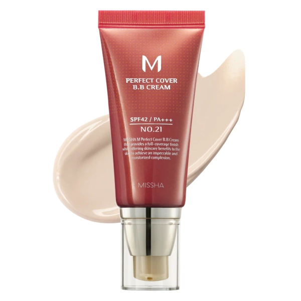 MISSHA M Perfect Cover BB Cream SPF42/PA+++ - Kryjący Krem BB No.21 Light Beige 50ml