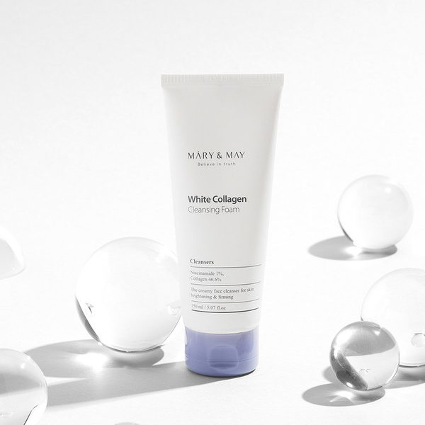 Mary&May White Collagen Cleansing Foam - Oczyszczająca Pianka Kolagenowa 150ml
