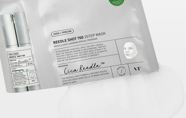 VT Cosmetics Reedle Shot 700 2Step Mask - Ujędrniający zestaw z Boosterem do Twarzy