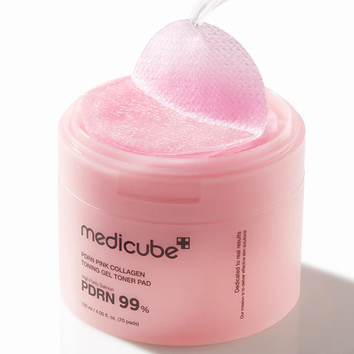 Medicube PDRN Pink Collagen Gel Toner Pad - Kolagenowe Płatki Tonujące 70szt.