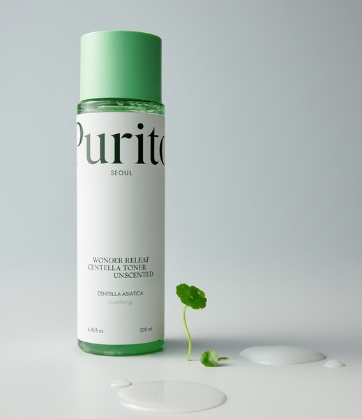 PURITO SEOUL Wonder Releaf Centella Toner Unscented - Bezzapachowy toner z ekstraktem z wąkrotki azjatyckiej 200 ml