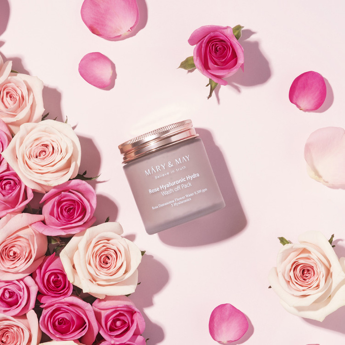 Mary&May Rose Hyaluronic Hydra Wash off Pack - Nawilżająca Maska z Glinką 125g