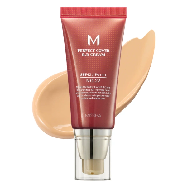 MISSHA M Perfect Cover BB Cream SPF42/PA+++ - Kryjący Krem BB No.27 Honey Beige 50ml