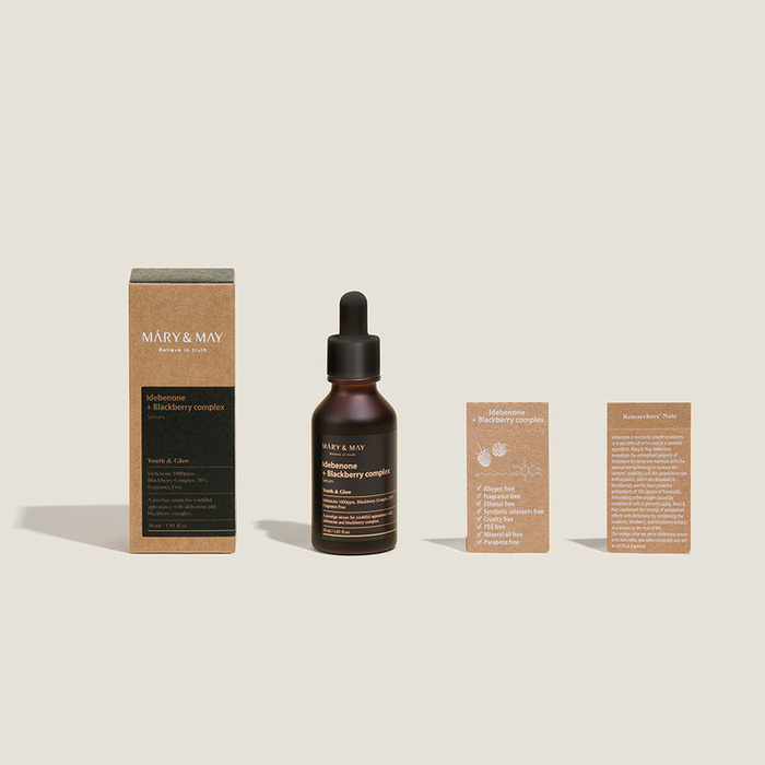 Mary&May Idebenone + Blackberry Complex Serum - Nawilżające Serum Antyoksydacyjne 30ml