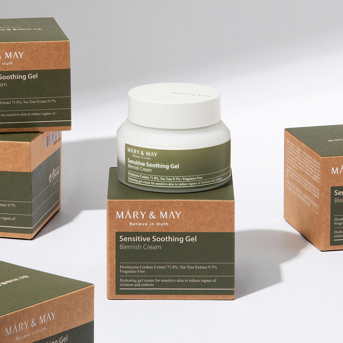 Mary&May Sensitive Soothing Gel Blemish Cream- Łagodzący Krem Redukujący Podrażnienia 70g