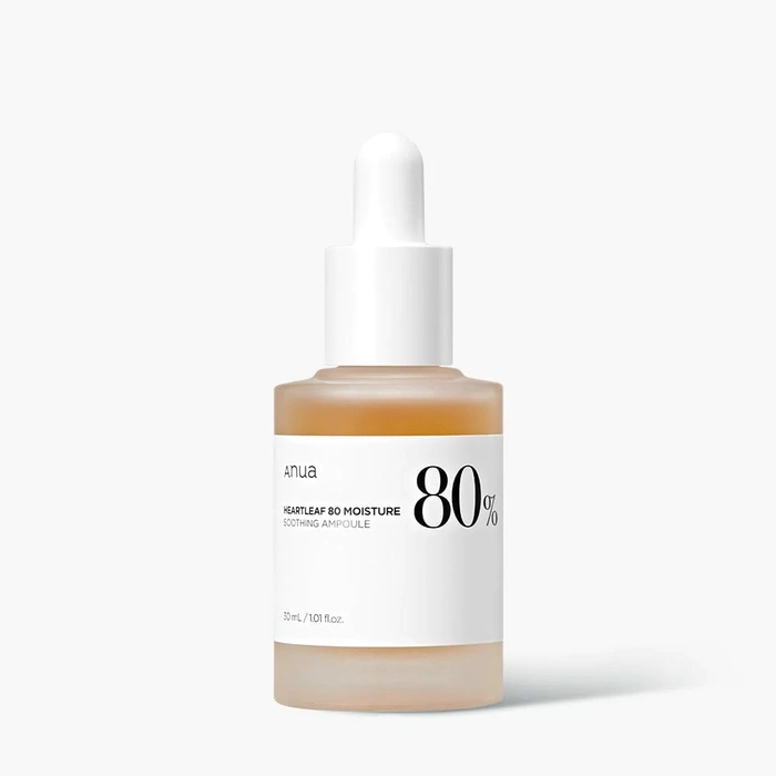 Anua Heartleaf 80% Ampoule - Kojąca Ampułka do Twarzy z Pstrolistką Sercowatą 30ml