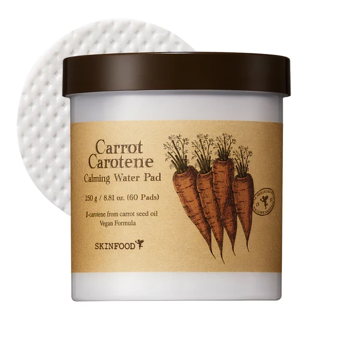 Skinfood Carrot Carotene Calming Water Pad - Płatki do Twarzy z Ekstraktem z Marchwi 60szt.