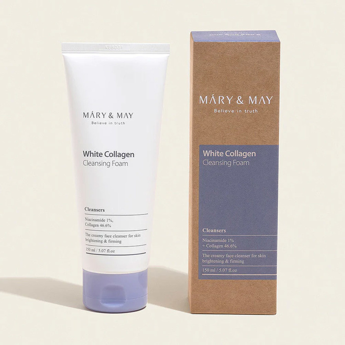 Mary&May White Collagen Cleansing Foam - Oczyszczająca Pianka Kolagenowa 150ml