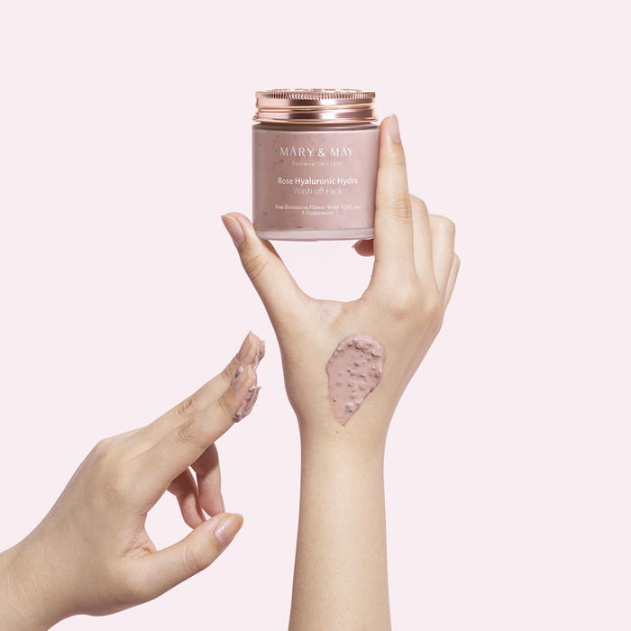 Mary&May Rose Hyaluronic Hydra Wash off Pack - Nawilżająca Maska z Glinką 125g