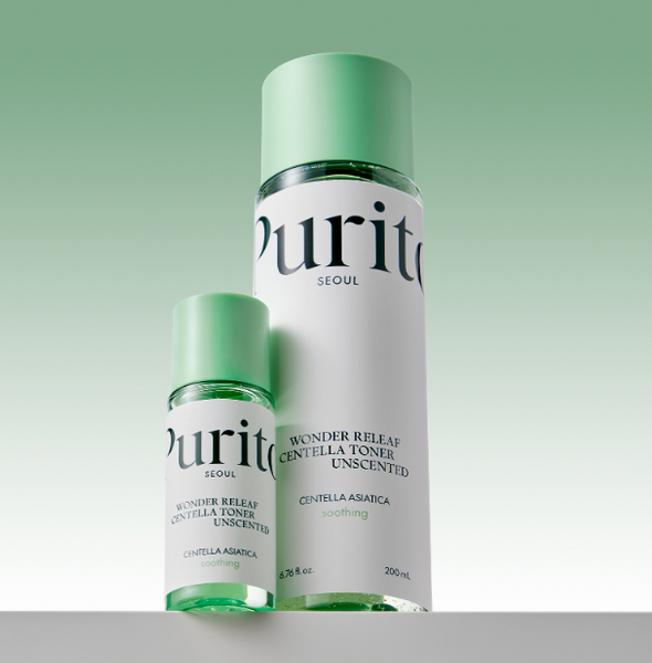 PURITO SEOUL Wonder Releaf Centella Toner Unscented - Bezzapachowy toner z ekstraktem z wąkrotki azjatyckiej 30 ml