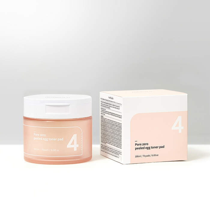 Numbuzin No.4 Pore Zero Peeled Egg Toner Pad - Tonujące Płatki do Twarzy 70szt.