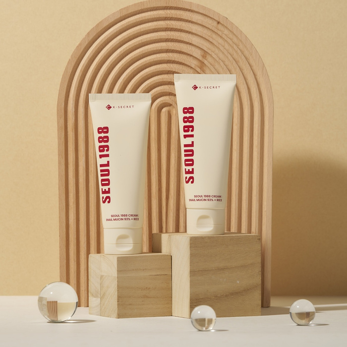 K-SECRET SEOUL 1988 Cream : Snail Mucin 93% + Rice - Krem do Twarzy na bazie ryżu i śluzu ślimaka 