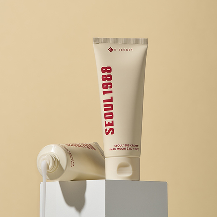 K-SECRET SEOUL 1988 Cream : Snail Mucin 93% + Rice - Krem do Twarzy na bazie ryżu i śluzu ślimaka 