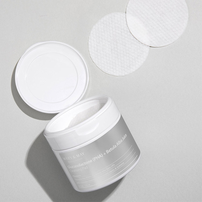 Mary&May Gluconolactone (PHA)+Betula Alba Juice Cleansing Pad - Płatki Nasączone 70szt.