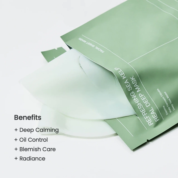 Biodance Refreshing Sea Kelp Real Deep Mask - Kojąco-Nawilżająca Maska do Twarzy 34g