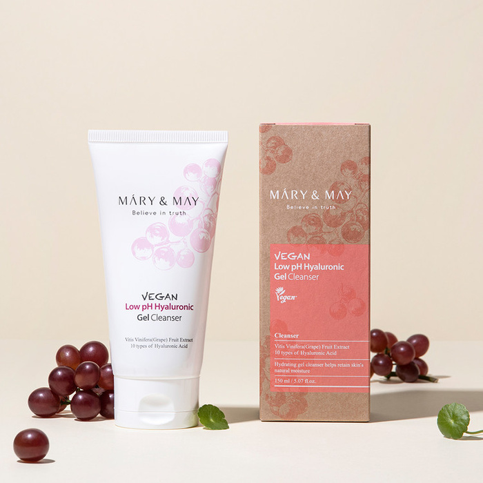 Mary&May Low pH Hyaluronic Gel to Foam Cleanser - Żelowa Pianka do Skóry Wrażliwej 150ml