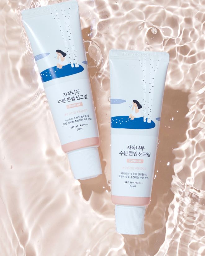 Round Lab Birch Moisture Tone-Up Sunscreen - Tonujący Krem Przeciwsłoneczny 50ml