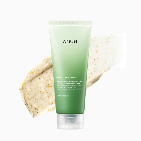 Anua Heartleaf Quercetinol Pore Deep Cleansing Foam - Dogłębnie Oczyszczająca Pianka do Twarzy 150ml