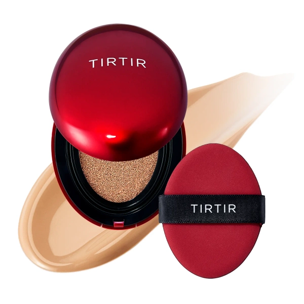 TIRTIR Mask Fit Red Cushion - Doskonały Podkład do Twarzy w Poduszce 27C Cool Beige 18g