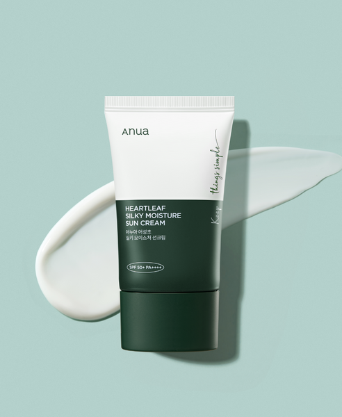 Anua Heartleaf Silky Moisture Sun Cream SPF50+/PA++++ - Nawilżający Krem z Filtrem Przeciwsłonecznym 50ml